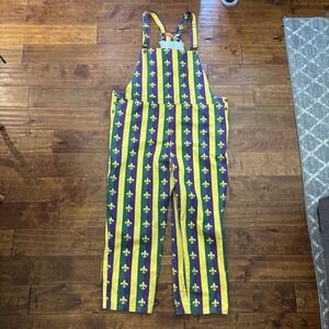 Shinesty Mardi Gras Overalls - The Beignets For Breakfast - 2XL Fleur de lis LSU
